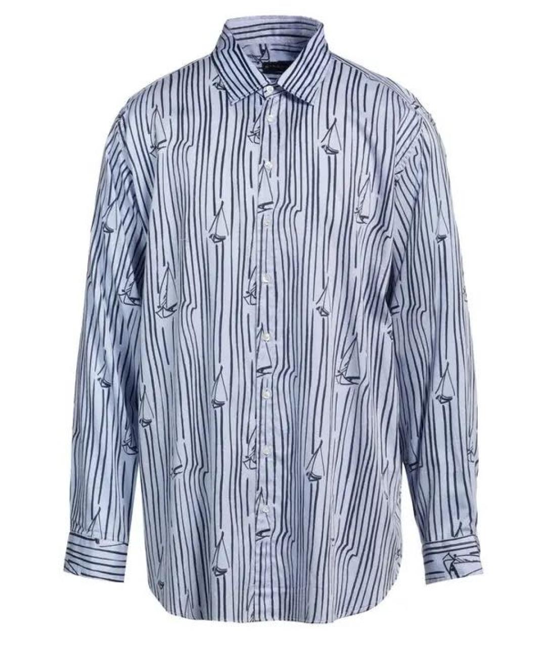 ETRO Голубая хлопковая кэжуал рубашка, фото 1