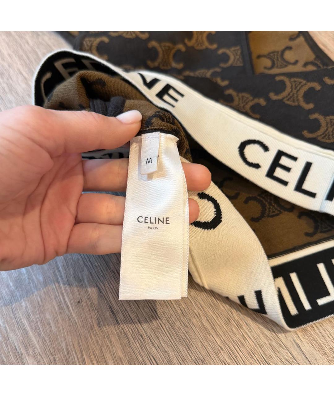 CELINE Коричневая хлопковая майка, фото 6