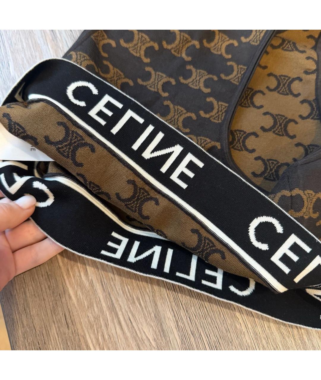CELINE Коричневая хлопковая майка, фото 7