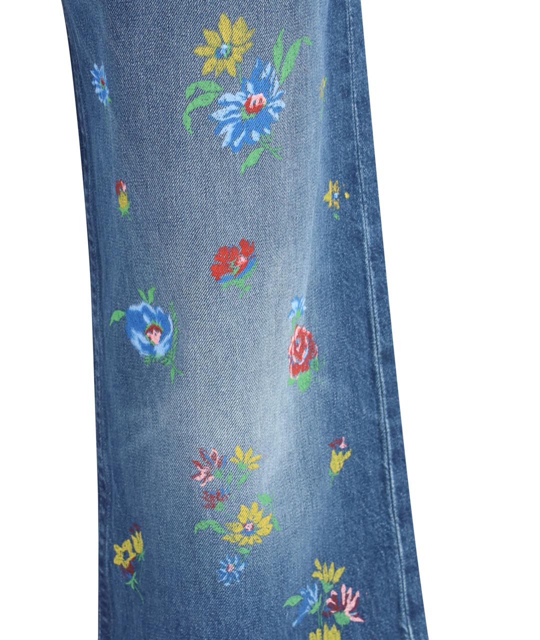 MOTHER Синие хлопковые прямые джинсы, фото 3