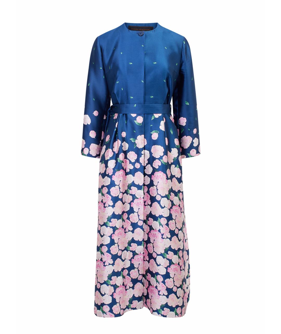 ULYANA SERGEENKO Синее шелковое повседневное платье, фото 1