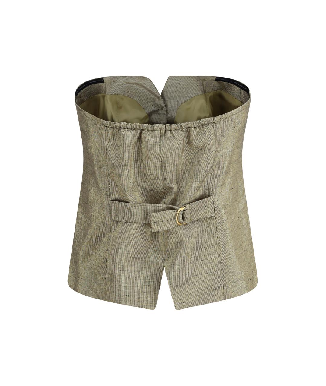 FORTE FORTE Золотая хлопковая майка, фото 2