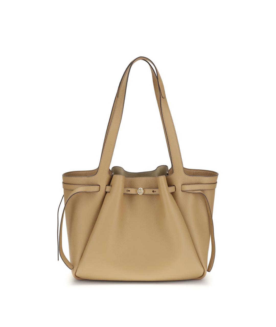 TORY BURCH Бежевая кожаная сумка тоут, фото 1