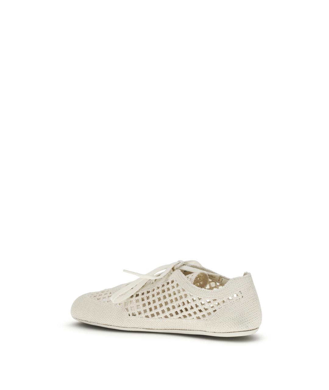 PRADA Бежевые текстильные кроссовки, фото 3