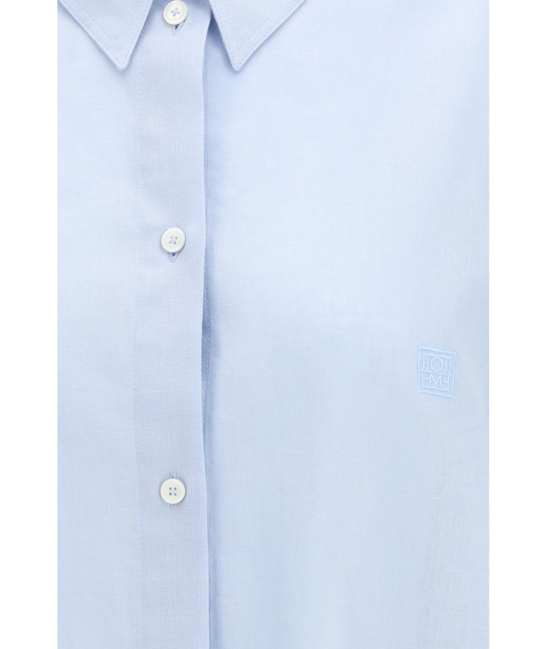 TOTEME Голубая хлопковая рубашка, фото 3