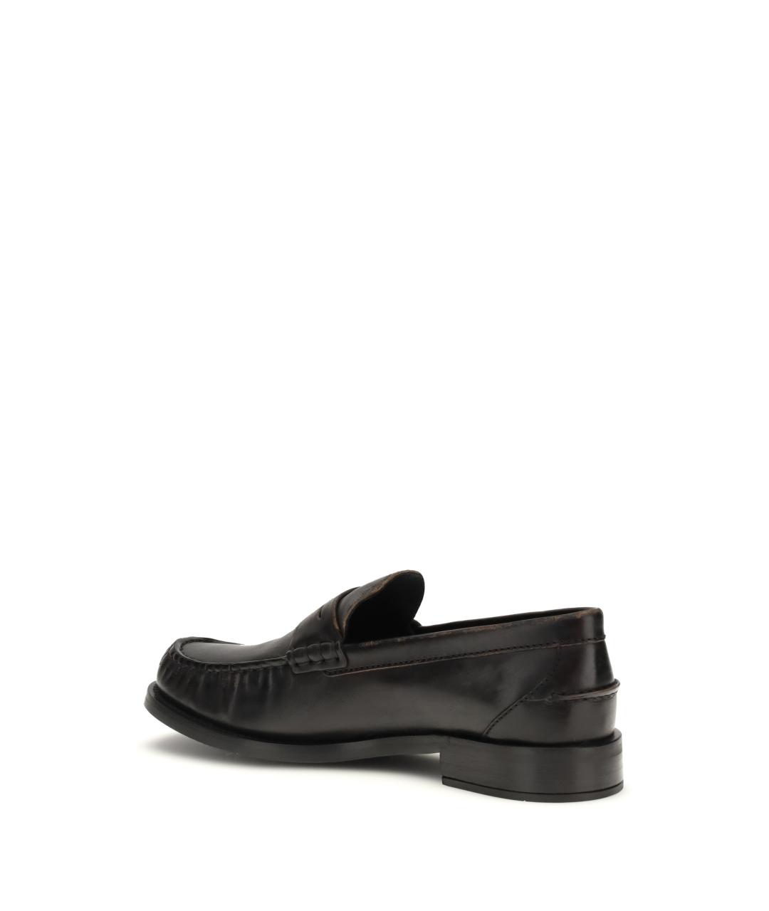 PRADA Черные кожаные лоферы, фото 3