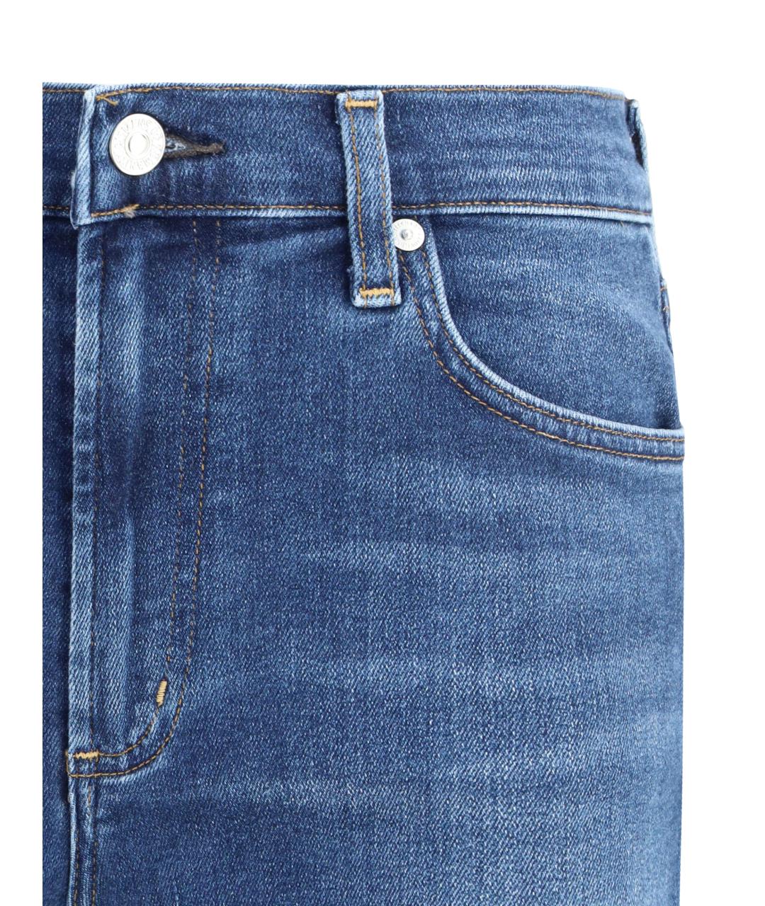 Citizien Of Humanity Синие хлопко-лиоцелловые джинсы клеш, фото 3