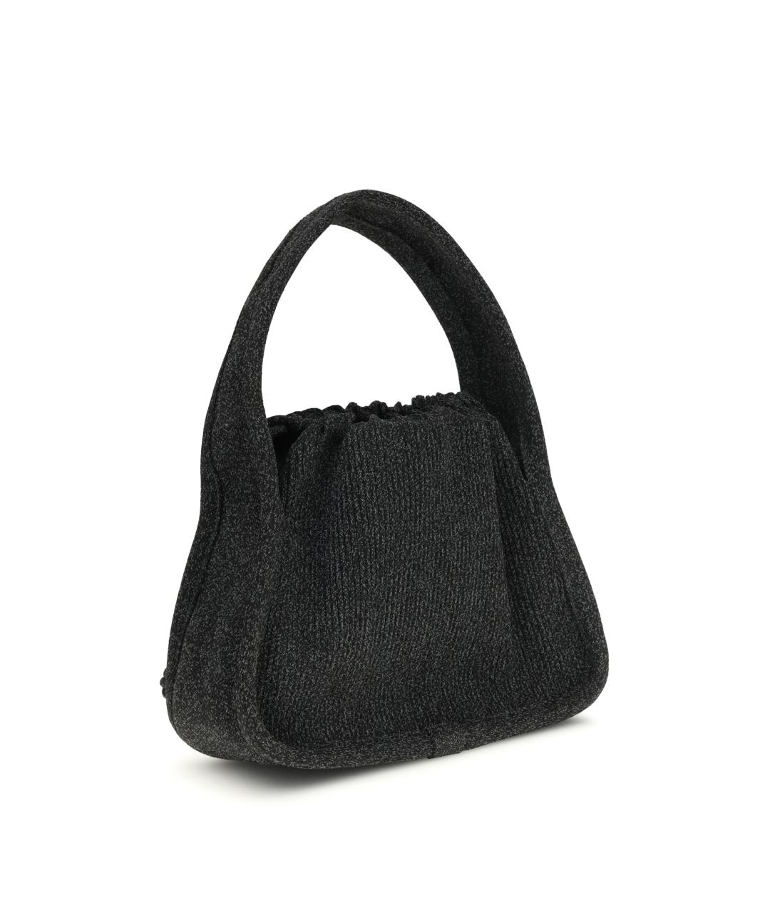 ALEXANDER WANG Антрацитовая тканевая сумка через плечо, фото 3