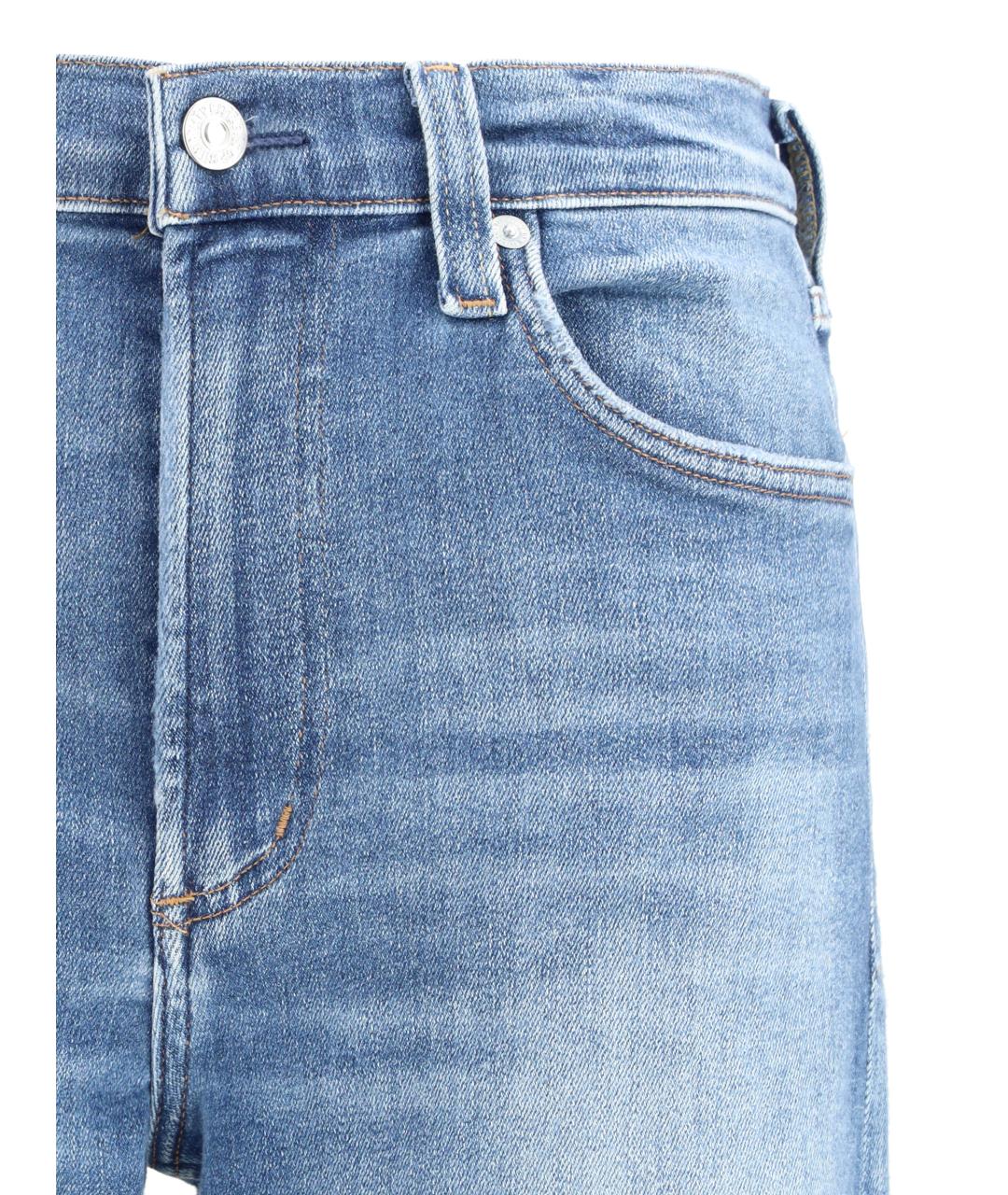 Citizien Of Humanity Синие хлопковые прямые джинсы, фото 3