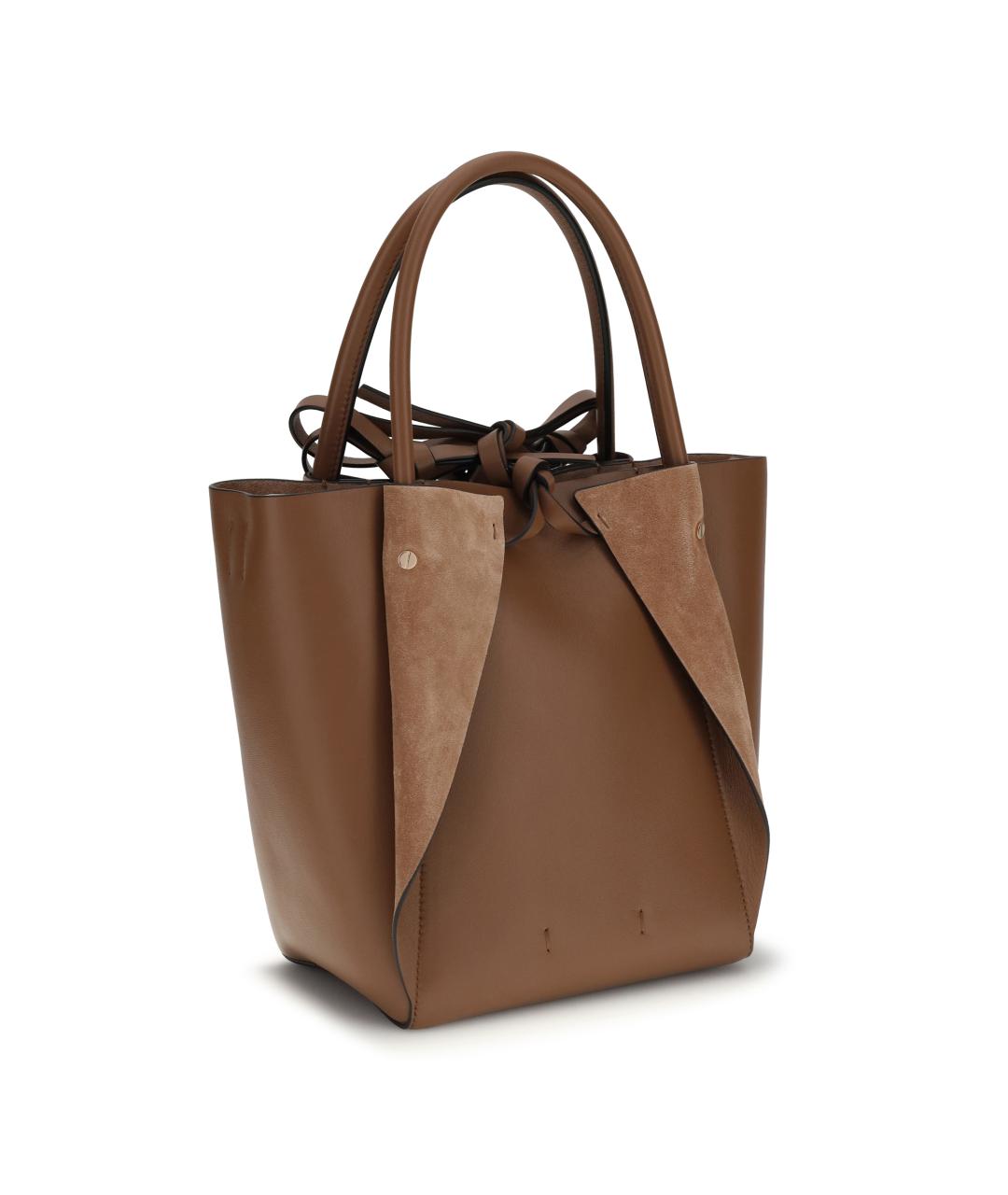 GABRIELA HEARST Коричневая кожаная сумка тоут, фото 3