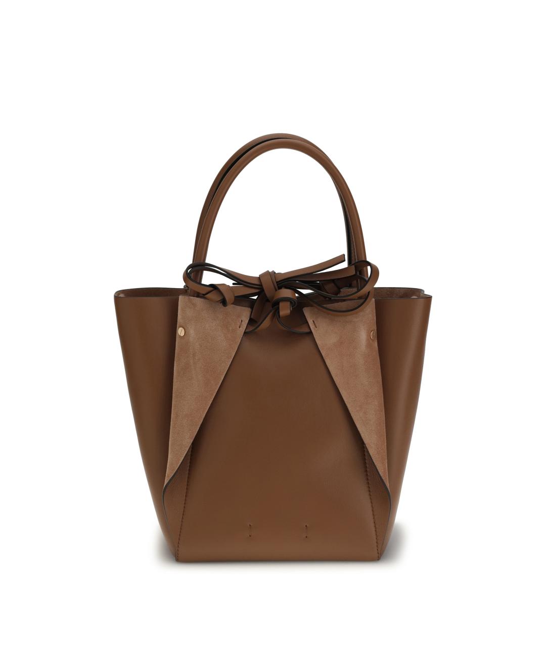 GABRIELA HEARST Коричневая кожаная сумка тоут, фото 1