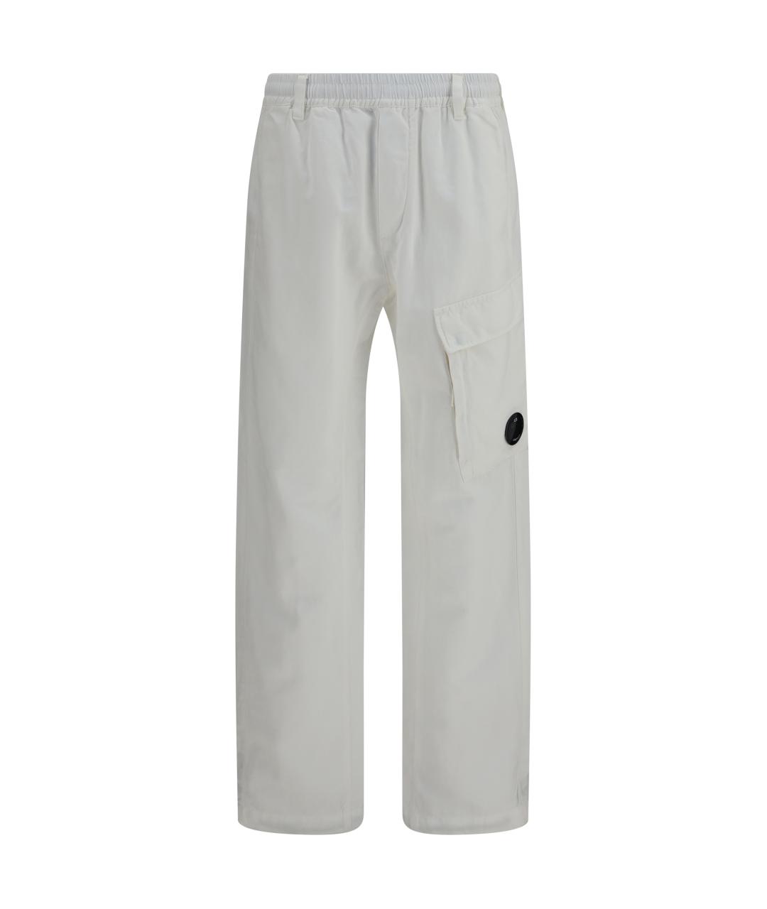 CP COMPANY Белые хлопковые повседневные брюки, фото 1