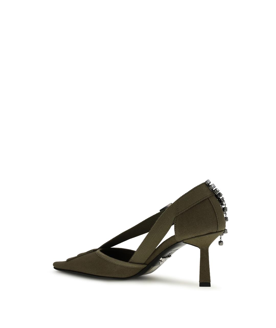 PRADA Зеленые текстильные туфли, фото 3