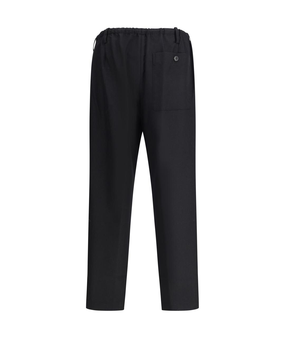DRIES VAN NOTEN Черные шерстяные повседневные брюки, фото 2
