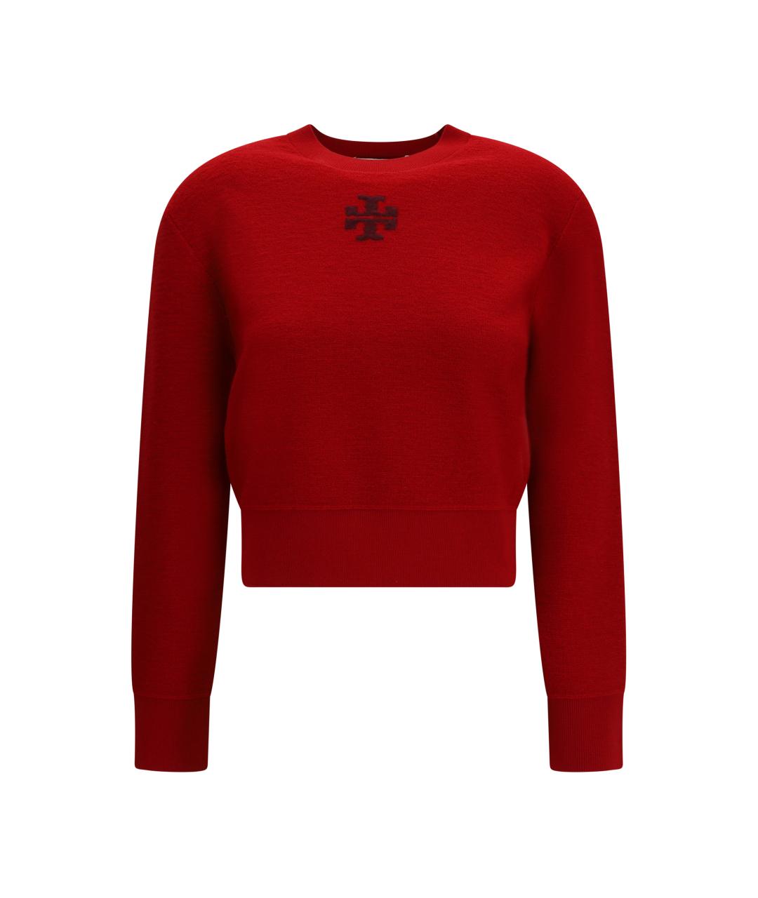 TORY BURCH Красный шерстяной джемпер / свитер, фото 1