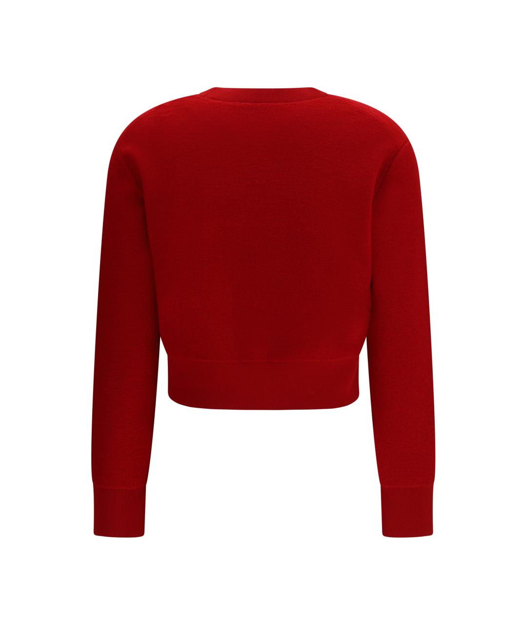 TORY BURCH Красный шерстяной джемпер / свитер, фото 2