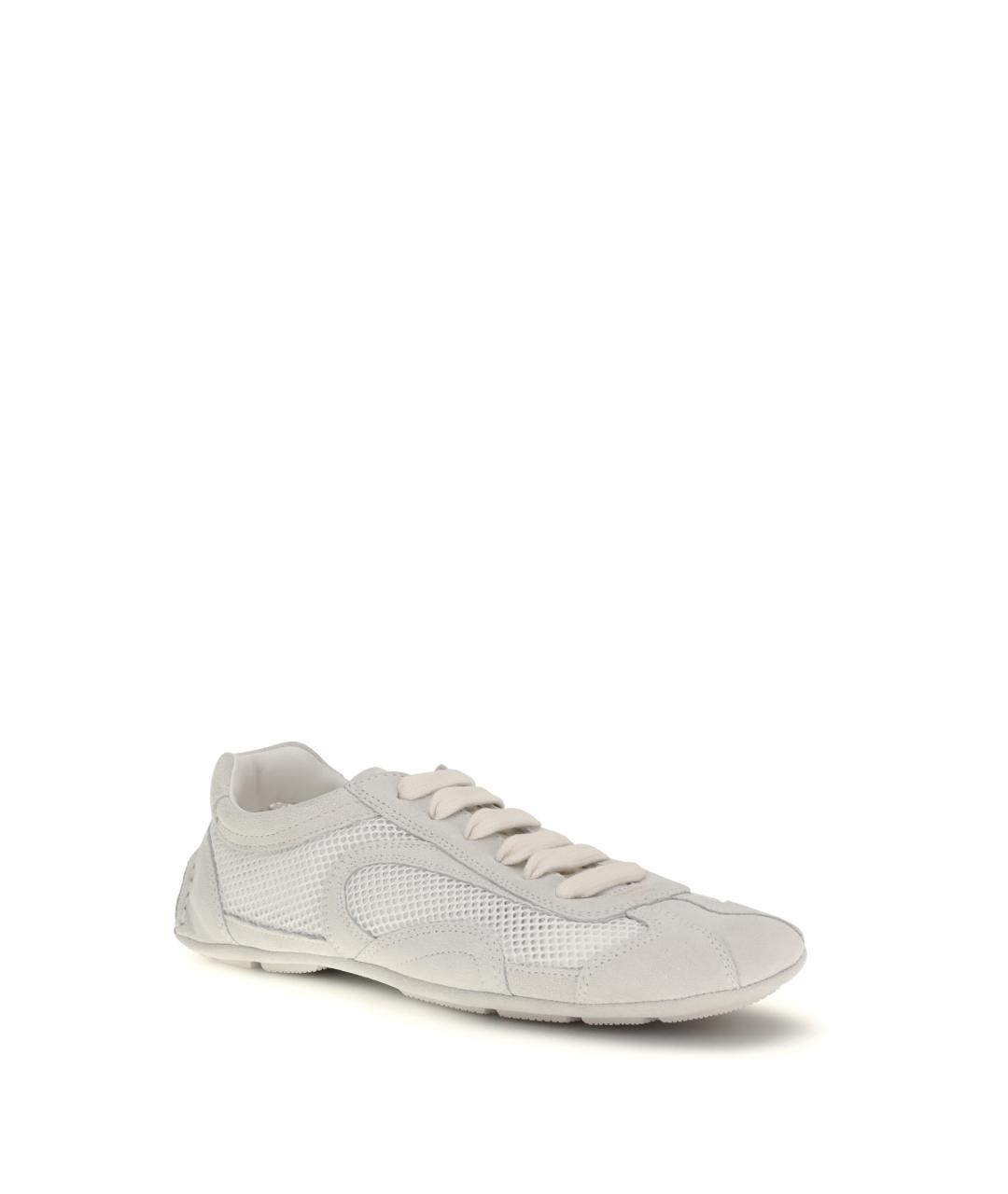 PRADA Белые замшевые кроссовки, фото 2