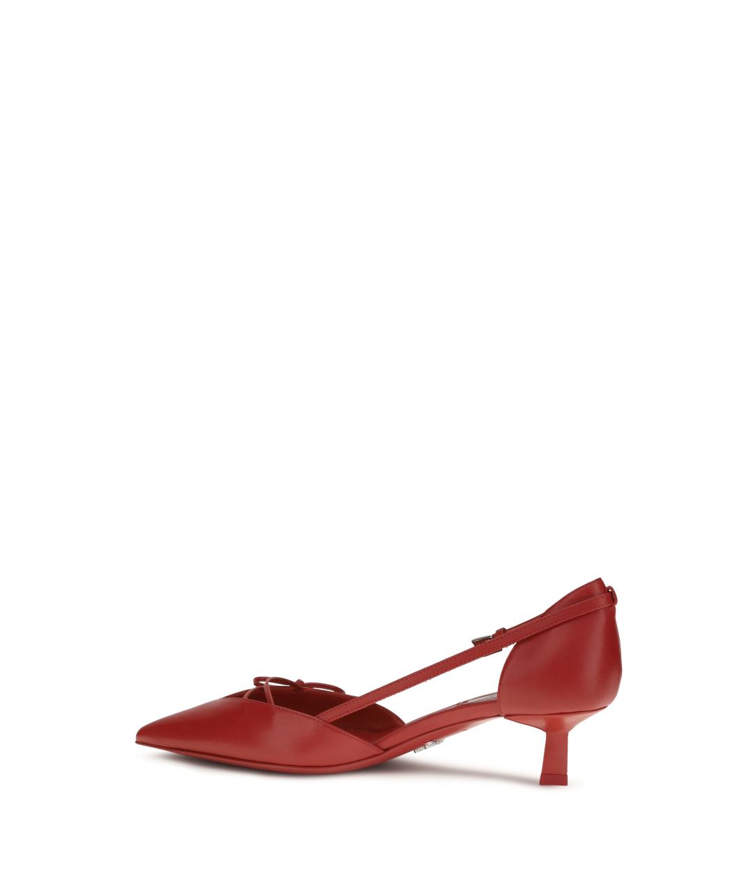 PRADA Красные кожаные туфли, фото 3