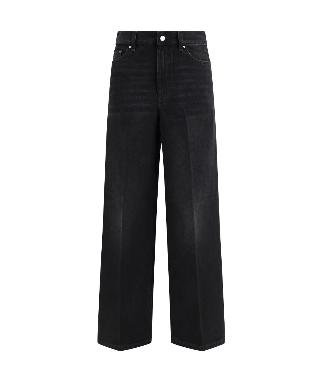 TOTEME Черные хлопковые прямые джинсы, фото 1
