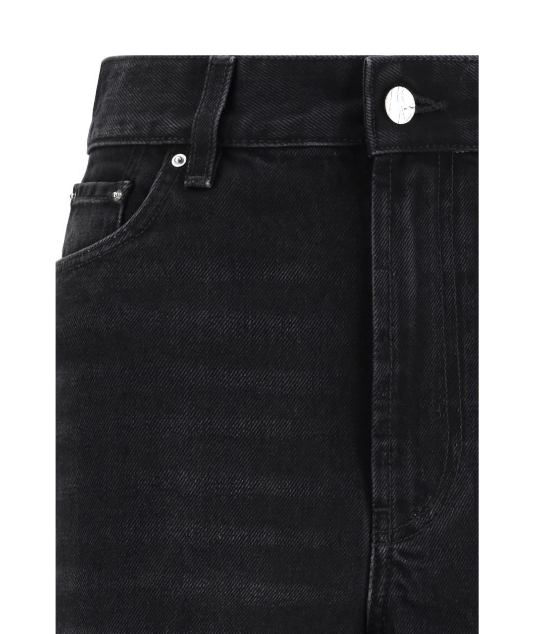 TOTEME Черные хлопковые прямые джинсы, фото 3