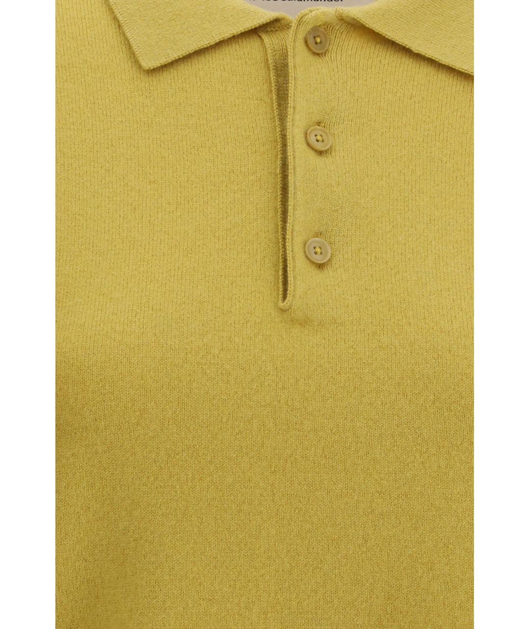 EXTREME CASHMERE Желтая кашемировая футболка, фото 3