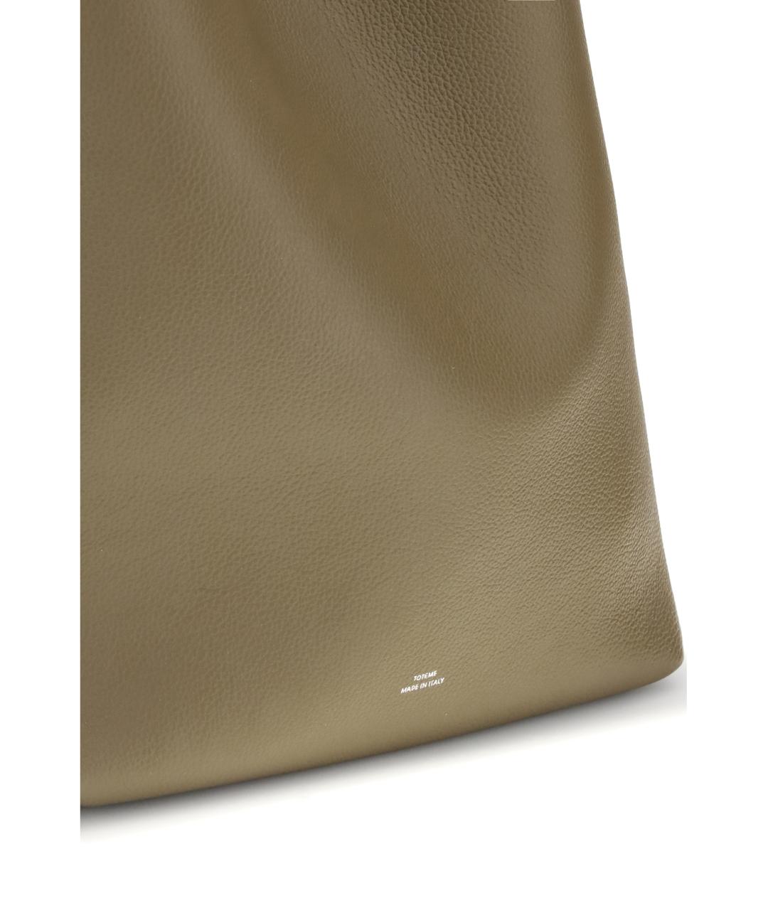 TOTEME Бежевая кожаная сумка тоут, фото 4