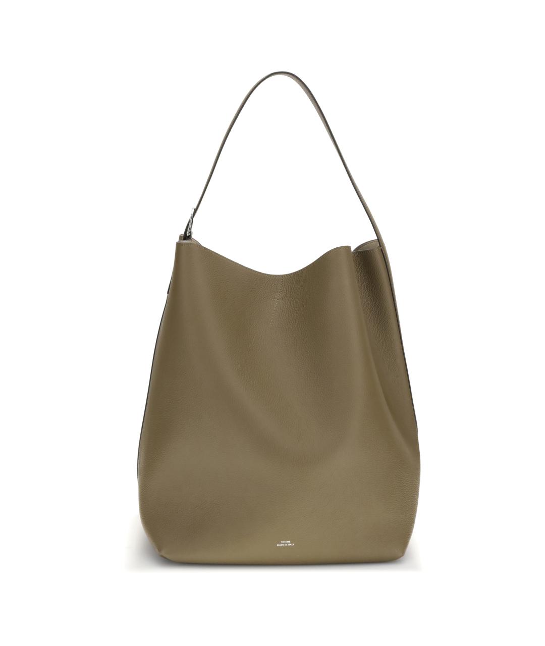 TOTEME Бежевая кожаная сумка тоут, фото 1