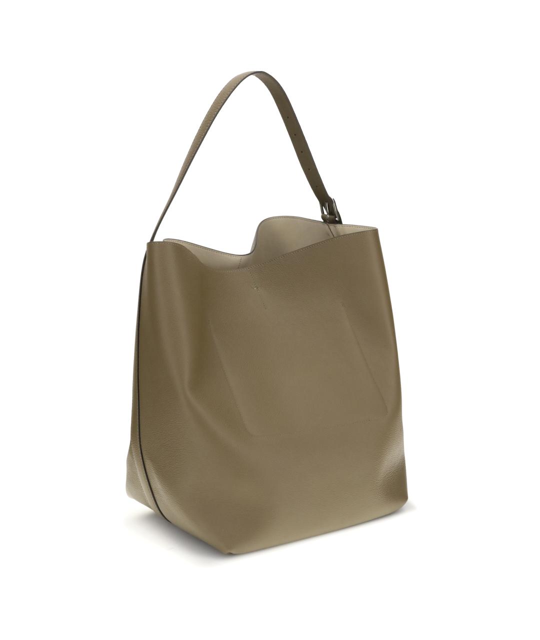 TOTEME Бежевая кожаная сумка тоут, фото 3