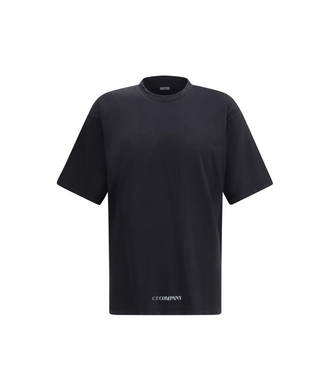 CP COMPANY Черная хлопковая футболка, фото 4