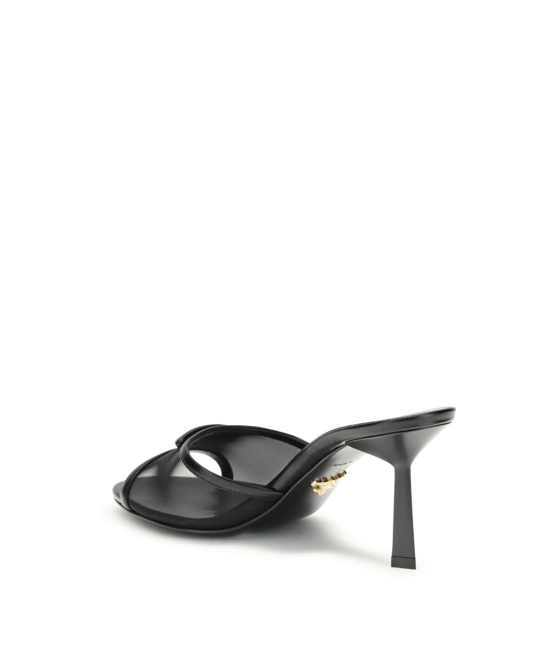 PRADA Черные кожаные мюли, фото 3