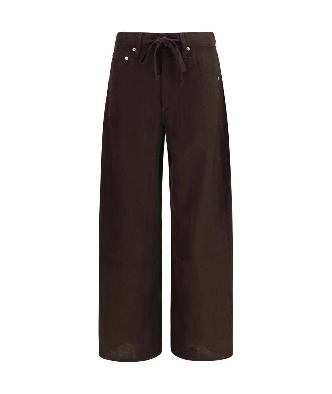 Citizien Of Humanity Коричневые льняные прямые брюки, фото 1