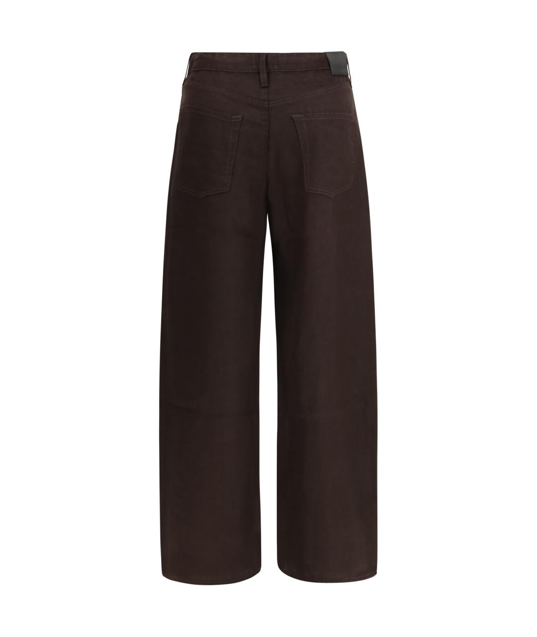 Citizien Of Humanity Коричневые льняные прямые брюки, фото 2