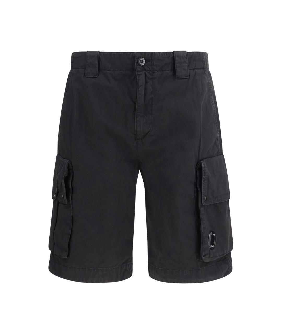 CP COMPANY Черные хлопковые шорты, фото 1