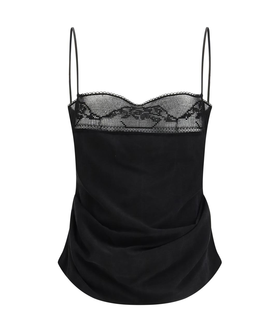 MAGDA BUTRYM Черная шелковая майка, фото 1