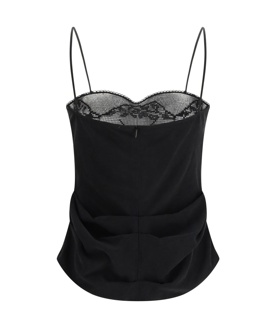 MAGDA BUTRYM Черная шелковая майка, фото 2