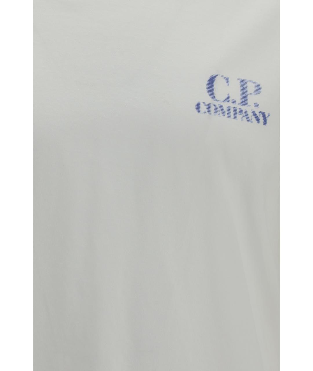 CP COMPANY Белая хлопковая футболка, фото 3