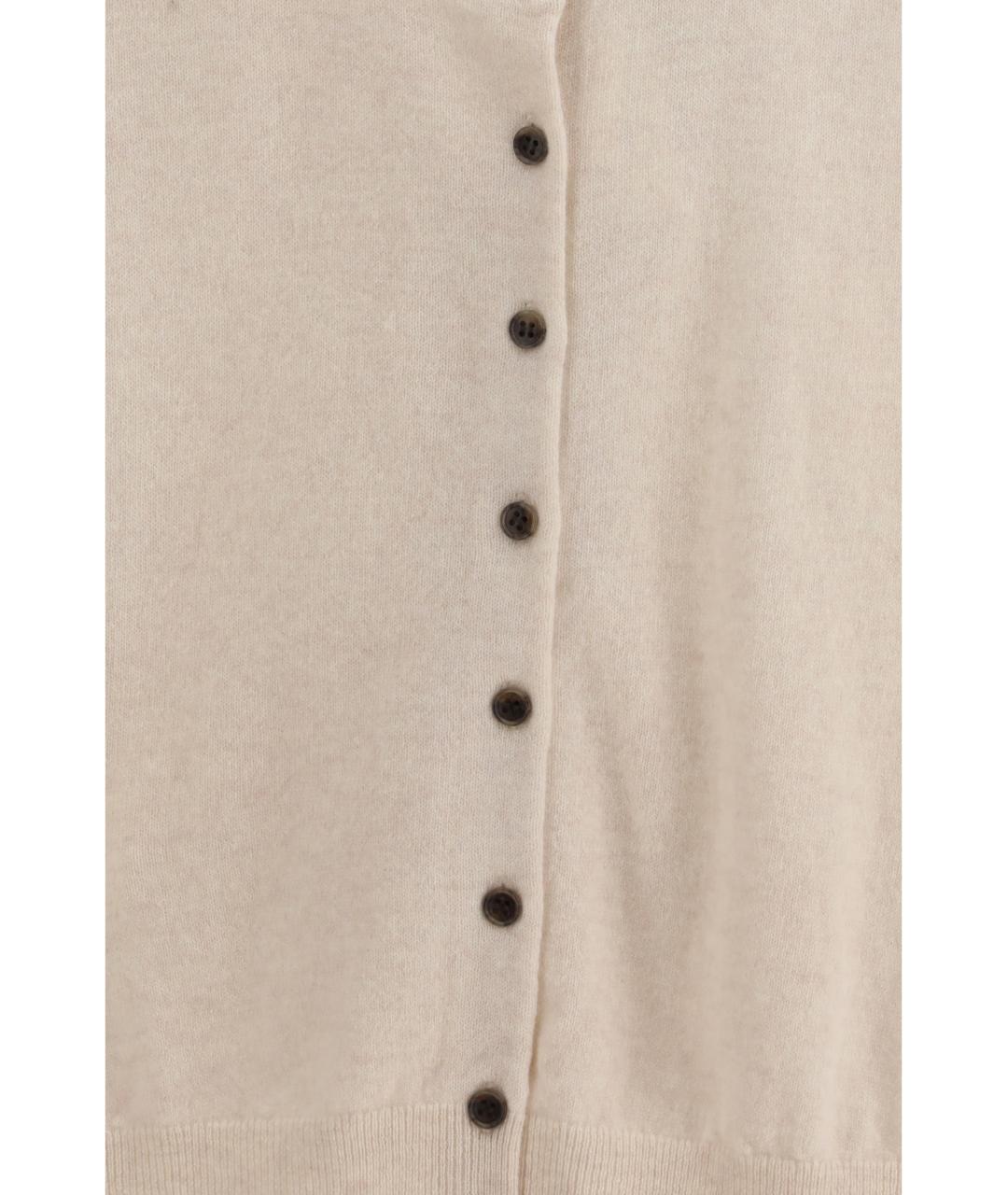 LISA YANG Бежевый кашемировый кардиган, фото 3