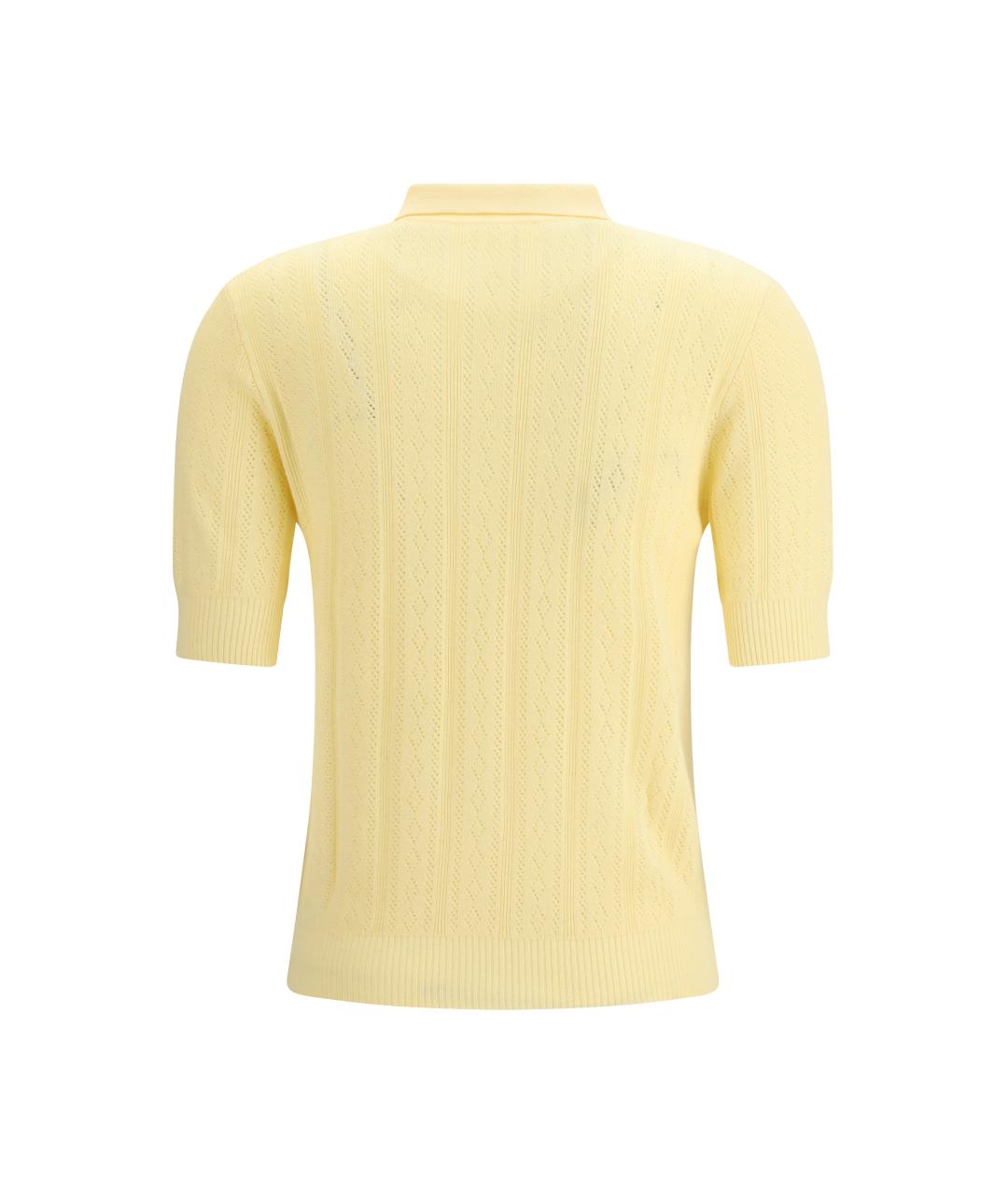 LISA YANG Желтая хлопковая футболка, фото 2