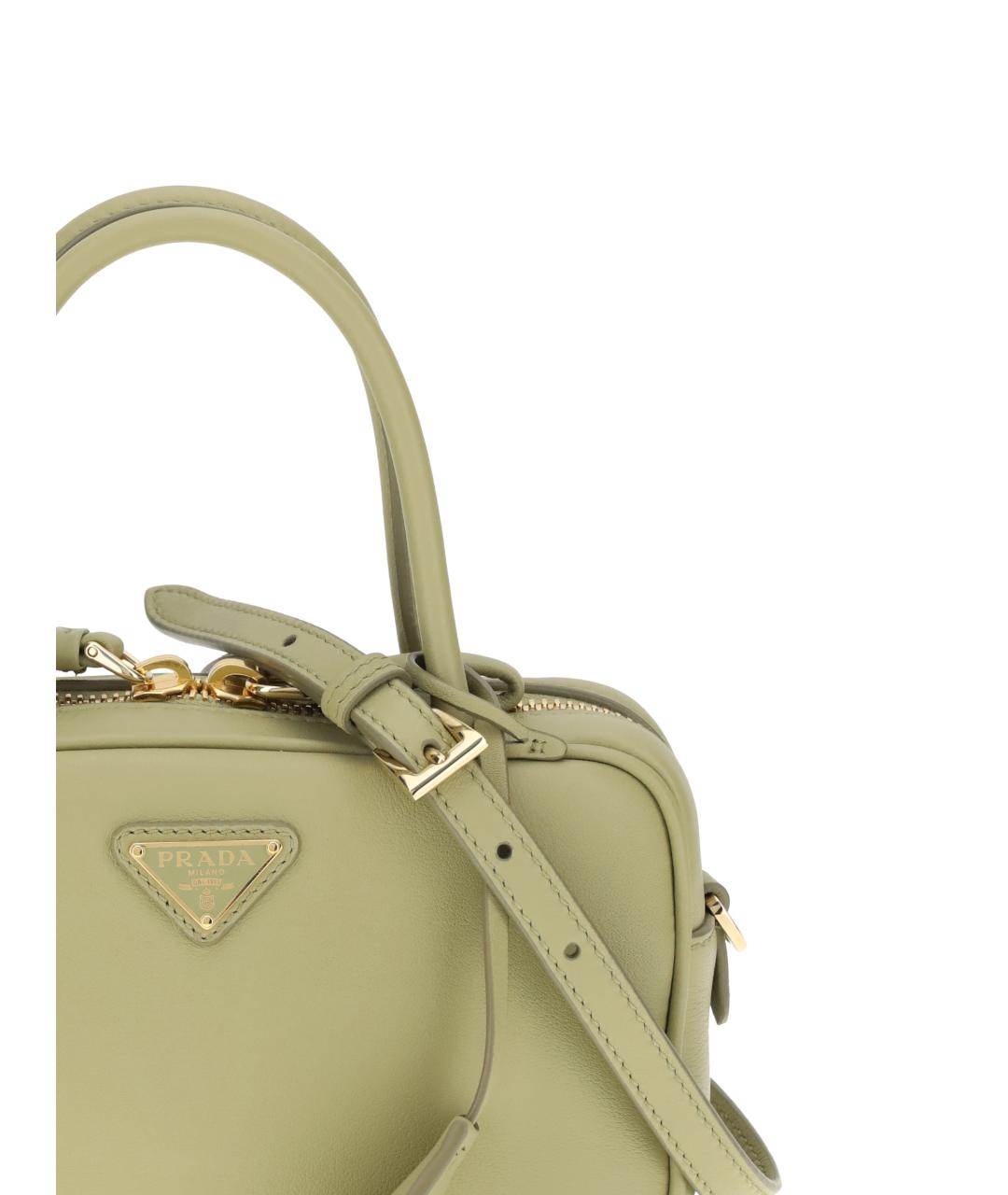PRADA Зеленая кожаная сумка тоут, фото 4