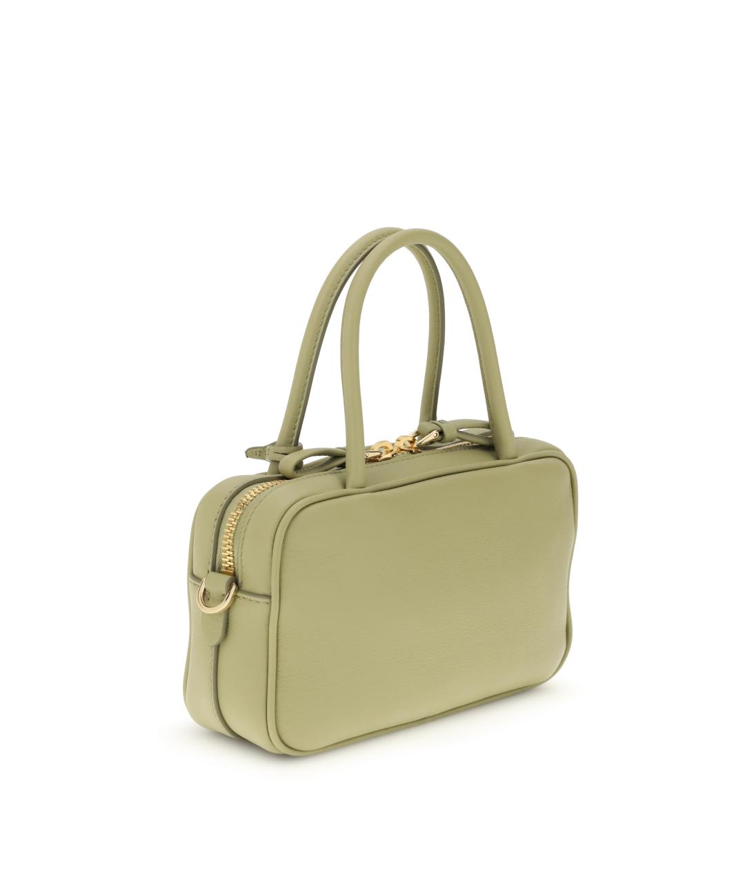 PRADA Зеленая кожаная сумка тоут, фото 3