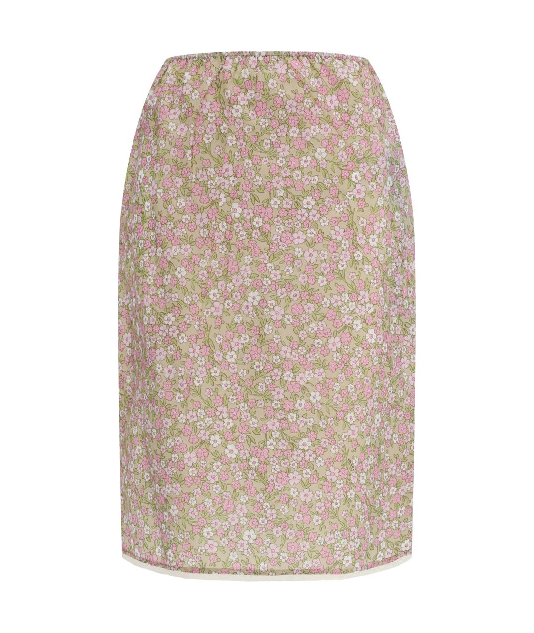 PRADA Мульти полиамидовая юбка миди, фото 1