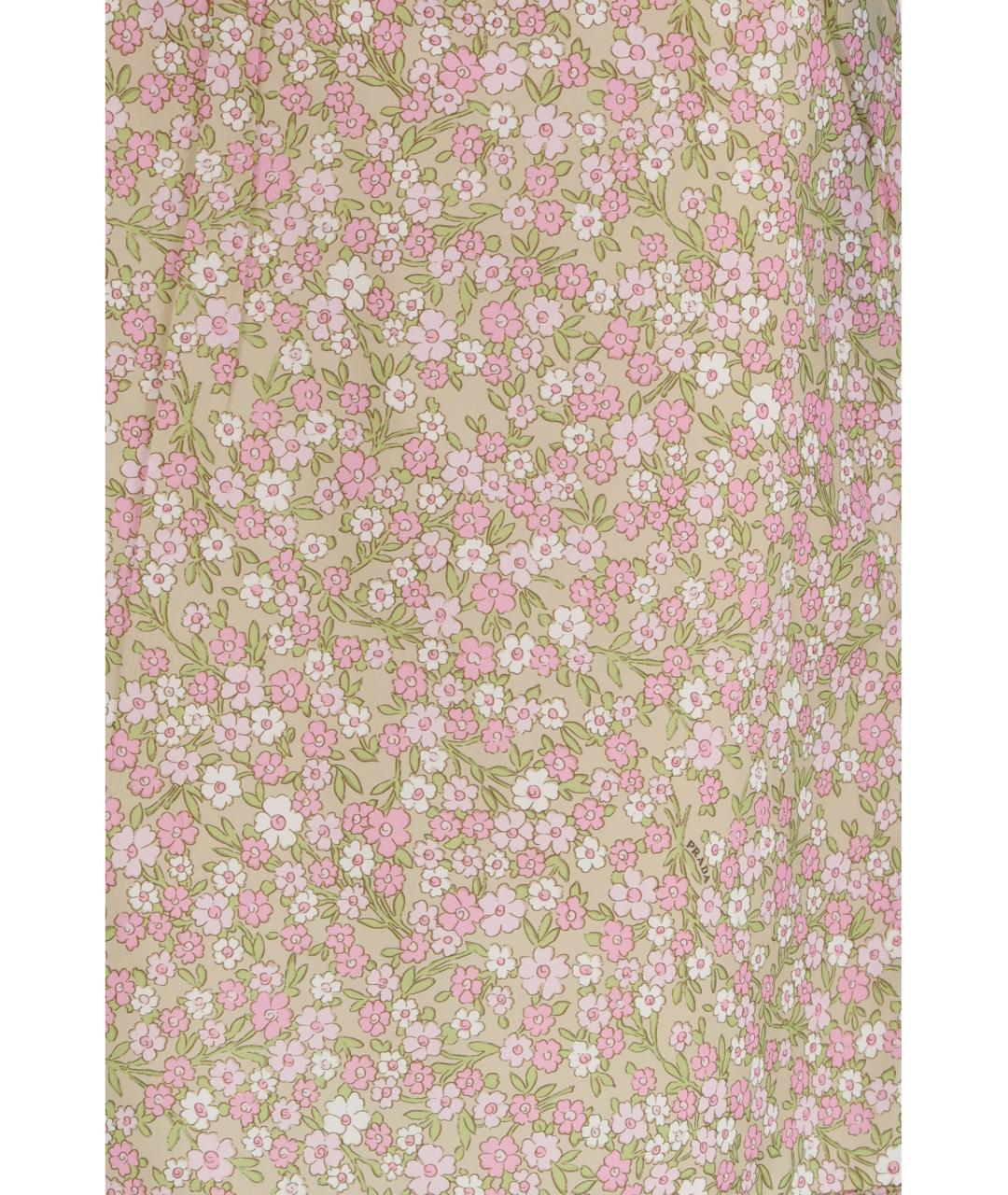 PRADA Мульти полиамидовая юбка миди, фото 3