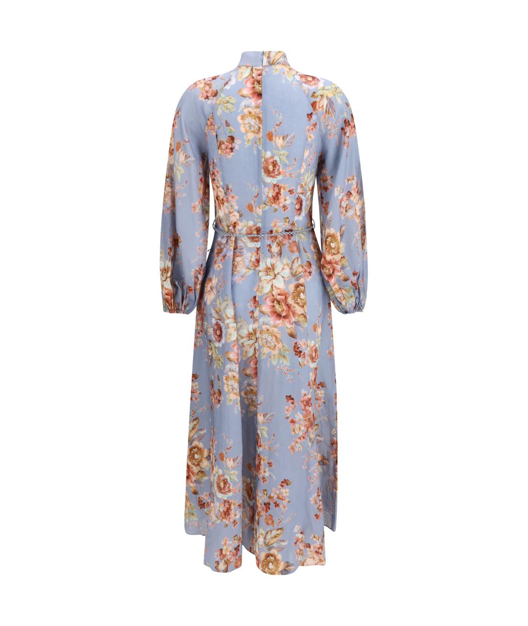 ZIMMERMANN Мульти льняное повседневное платье, фото 2