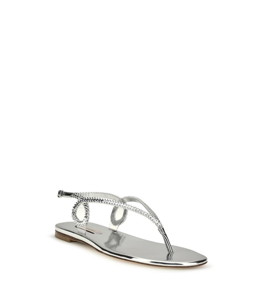 CASADEI Серебряные кожаные сандалии, фото 2