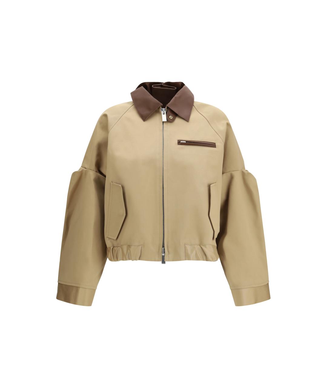 SACAI Бежевая хлопковая куртка, фото 1