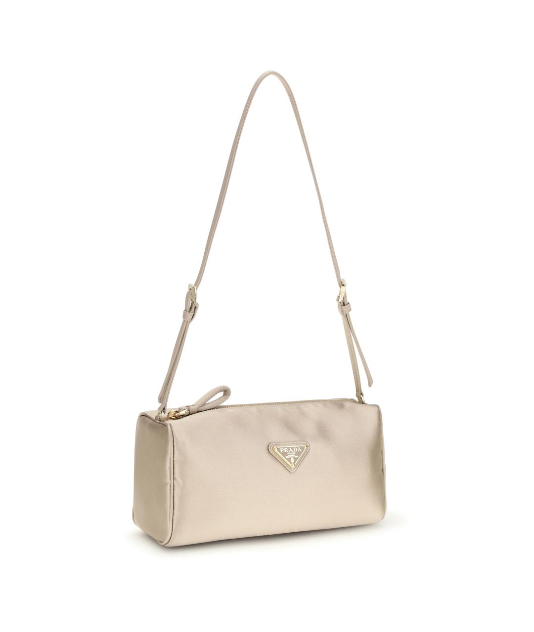 PRADA Бежевая тканевая сумка через плечо, фото 2