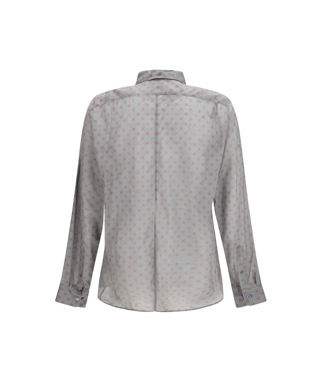 DRIES VAN NOTEN Серая хлопковая классическая рубашка, фото 2