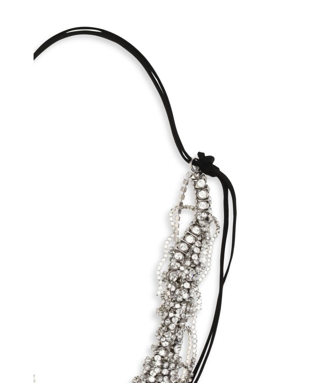 DRIES VAN NOTEN Серебряное металлическое колье, фото 3