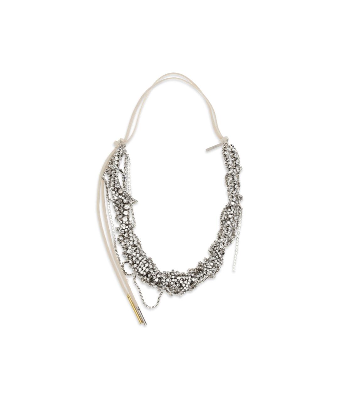 DRIES VAN NOTEN Серебряное металлическое колье, фото 2