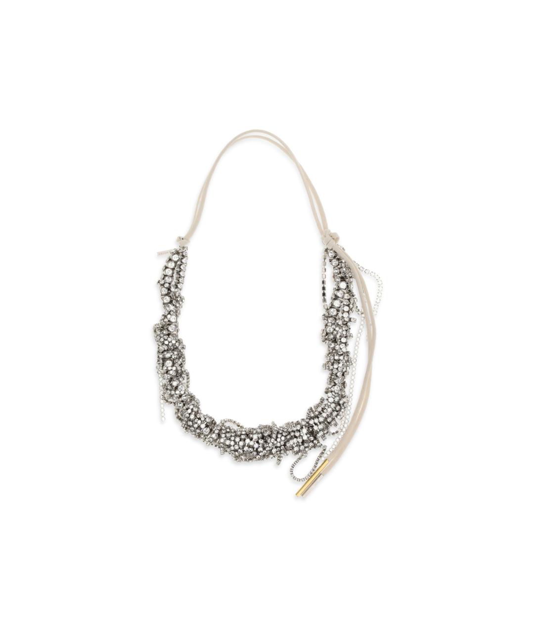 DRIES VAN NOTEN Серебряное металлическое колье, фото 1